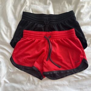 C9 by Champion Womens XS Mesh Athletic Shorts Set of 2 | Black & Red